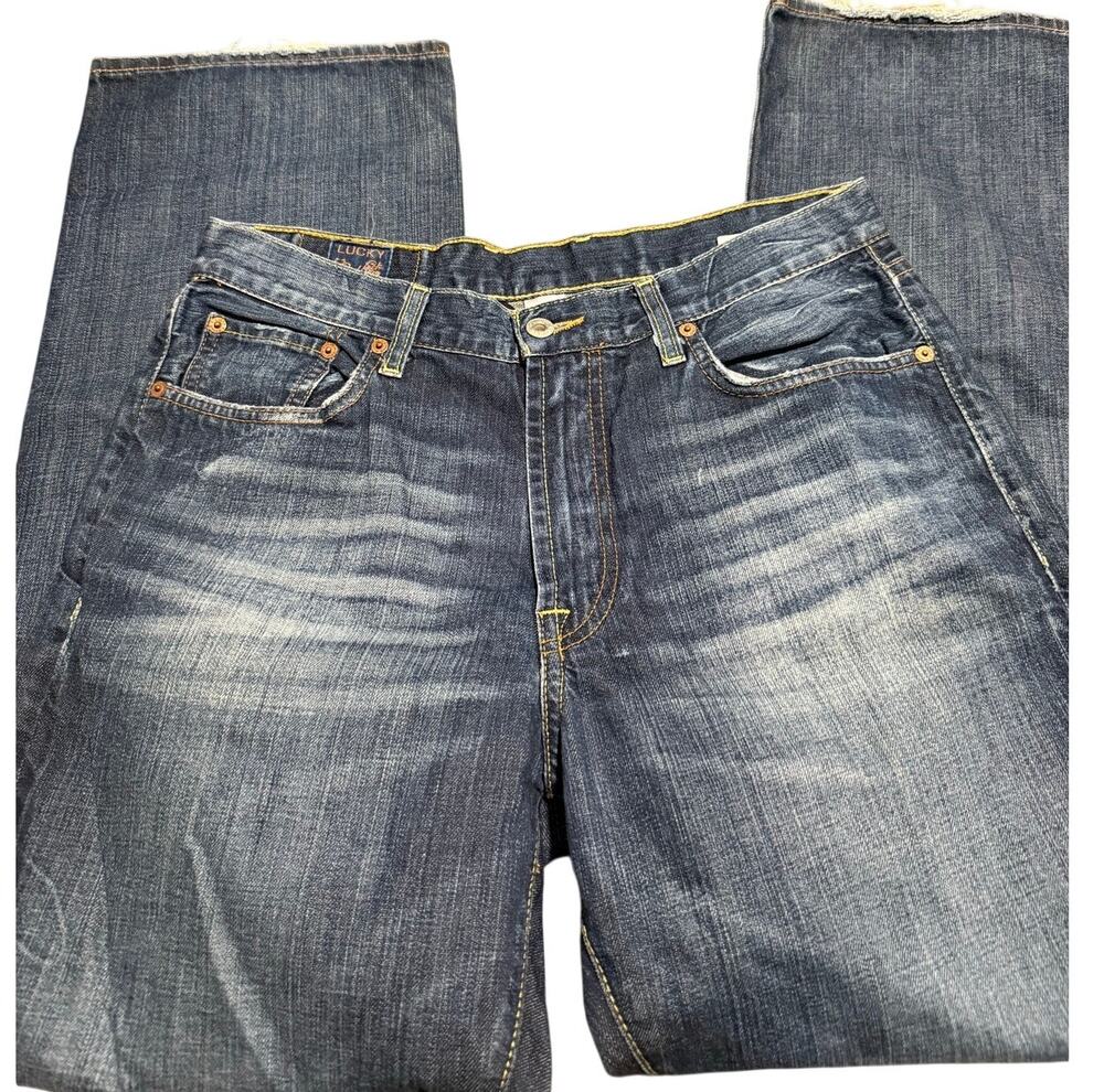 Lucky Brand 181 Relaxed Fit Straight, Ol Chevy Nova Wash, 100% Cotton, Men 32x30